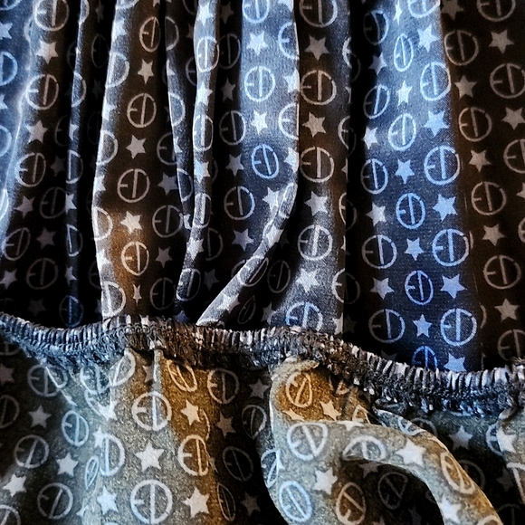 Navy Blue Patterned Sleeveless Camisole Top Labed M But Small - Picture 5 of 11